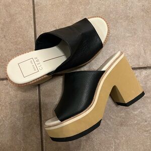 Dolce Vita Emery Women's Leather Slide Platform Sandals